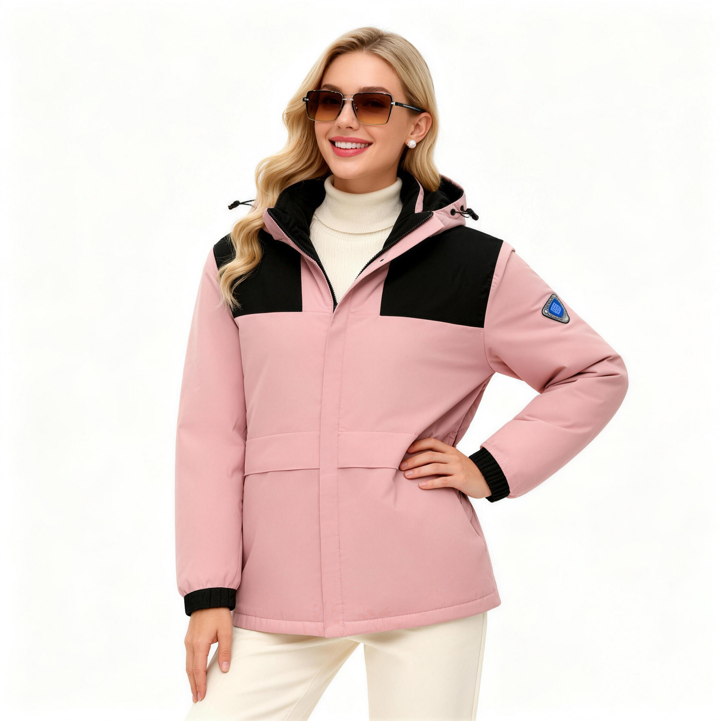 Women 2025 Cotton Heating Jacket for  Waterproof  Windproof and Velvet 360° All-Round Large Area Heating (With Battery)