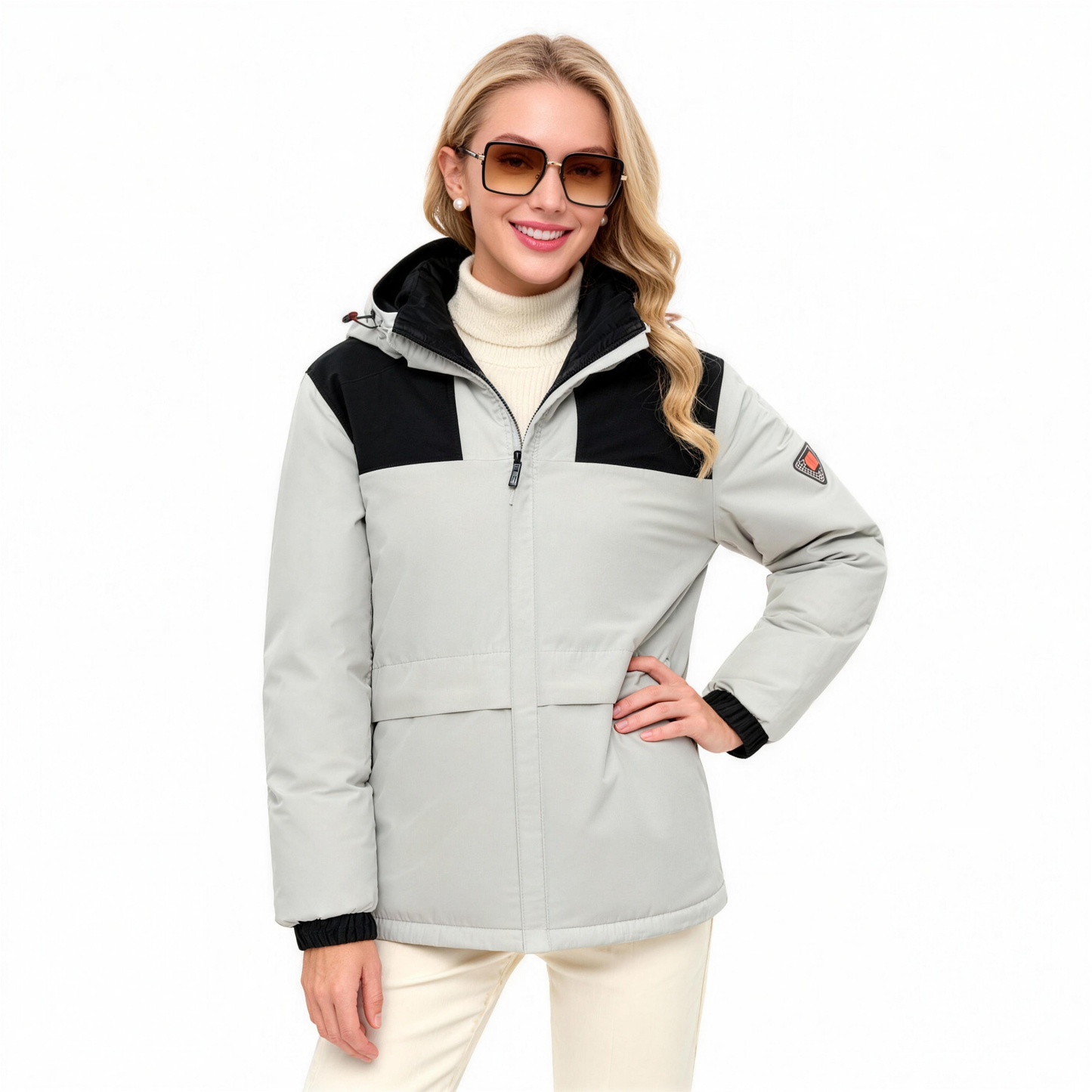 Women 2025 Cotton Heating Jacket for  Waterproof  Windproof and Velvet 360° All-Round Large Area Heating (With Battery)