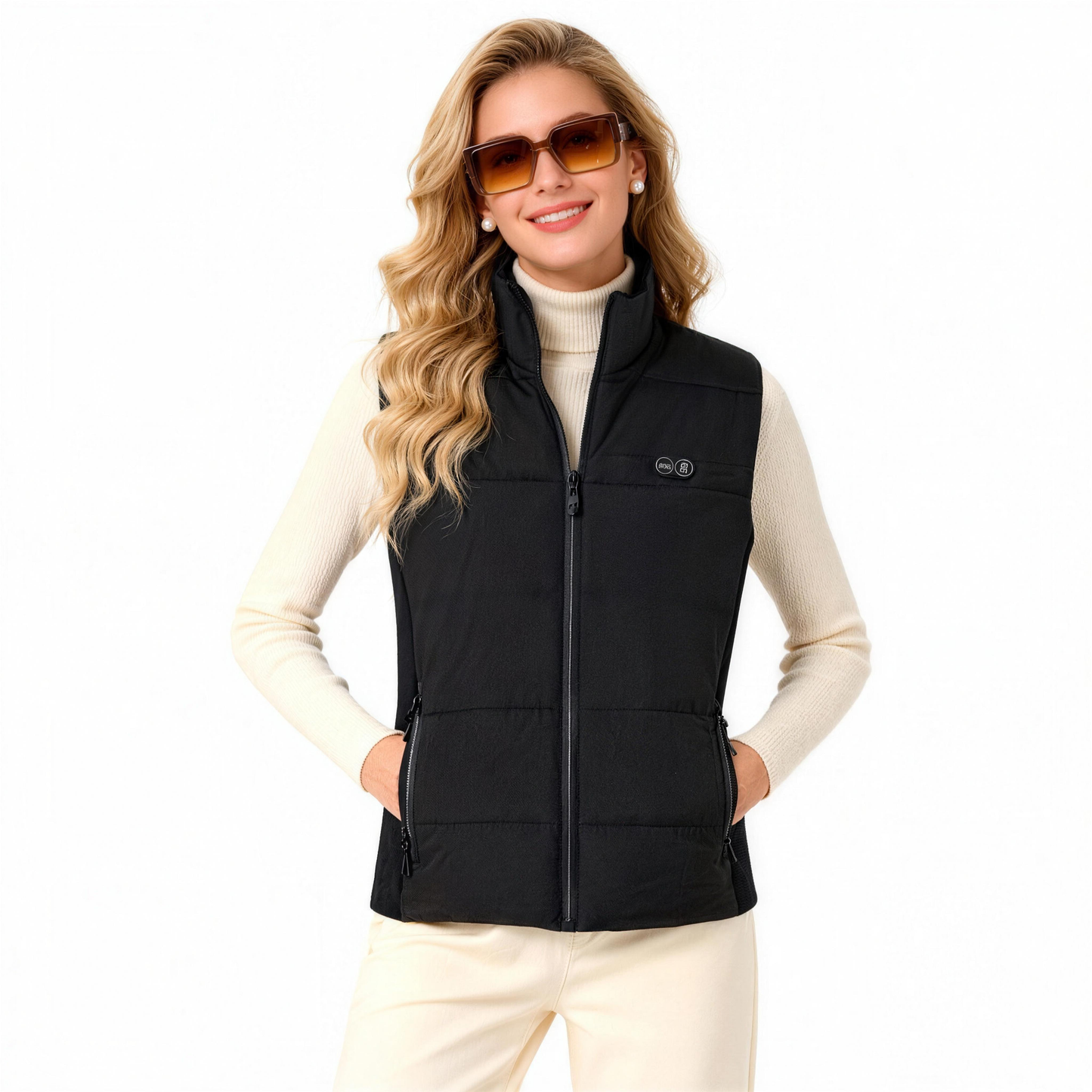 Unisex smart heated vest (including portable battery)
